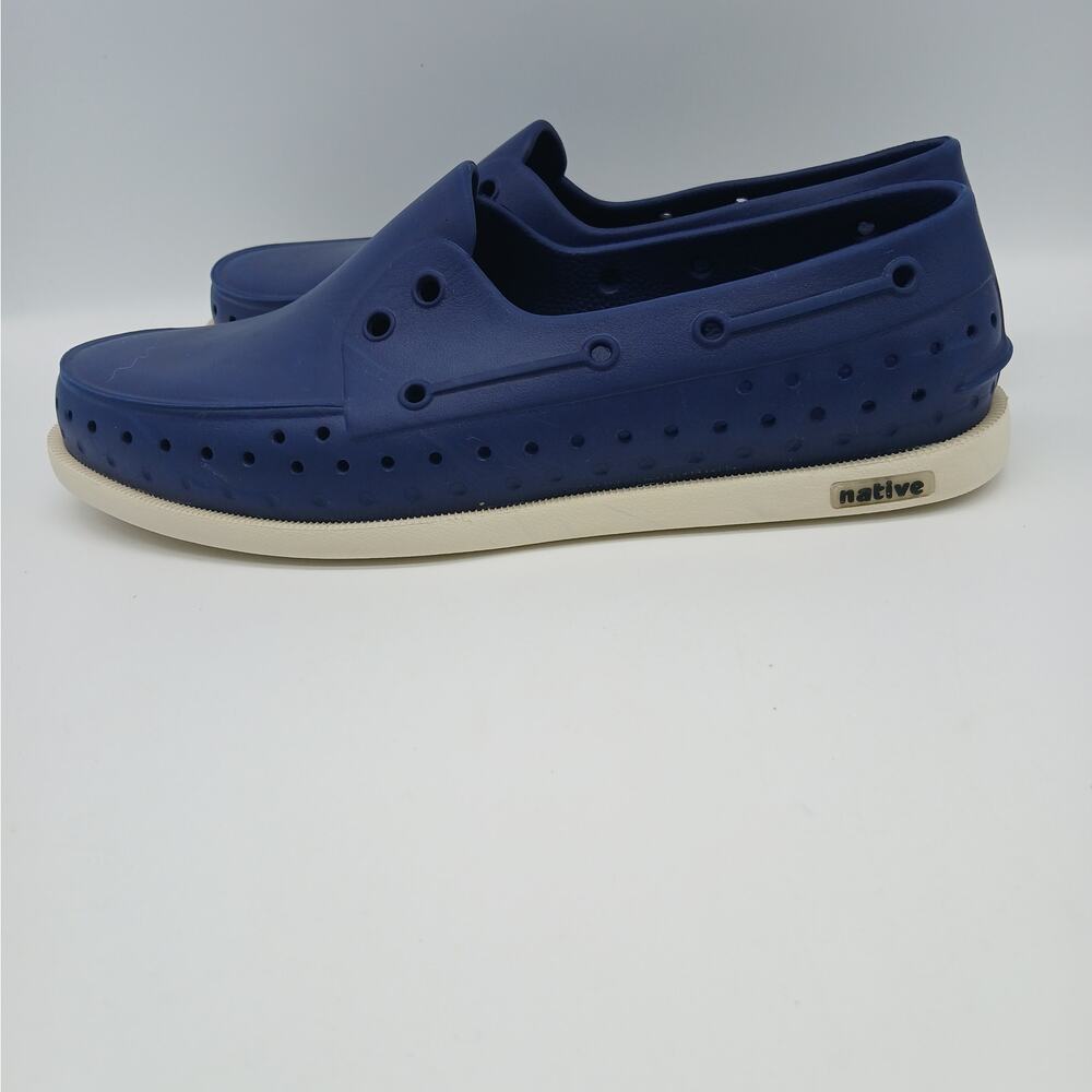 Native Unisex Howard Sugarlite Slip on Rubber Loafers Boat Shoes M8/W10 Navy - Picture 5 of 11